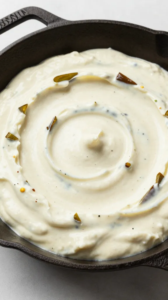 creamy jalapeño popper dip in cast-iron skillet
