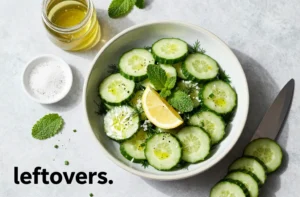 Fresh Cucumber Salad with Leftover Cucumbers in 10 Minutes