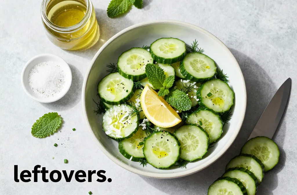 Fresh Cucumber Salad with Leftover Cucumbers in 10 Minutes