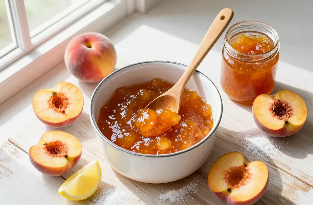 Leftover Peaches Made Into Homemade Peach Jam Before They Spoil Fast