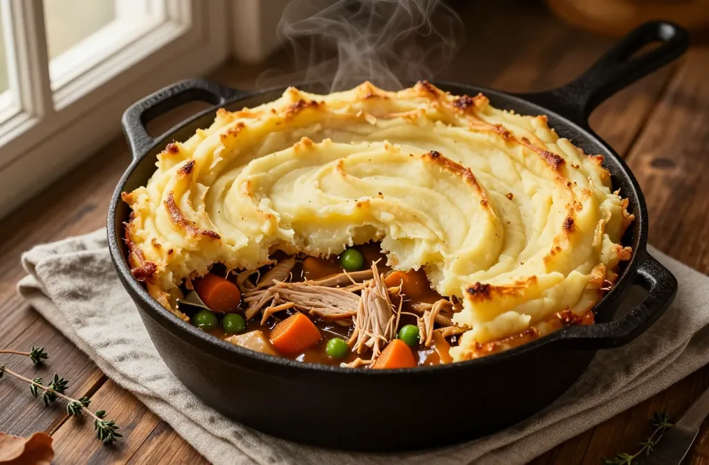 Leftover Turkey Layered Into a Cozy Fall Shepherd'S Pie Tonight