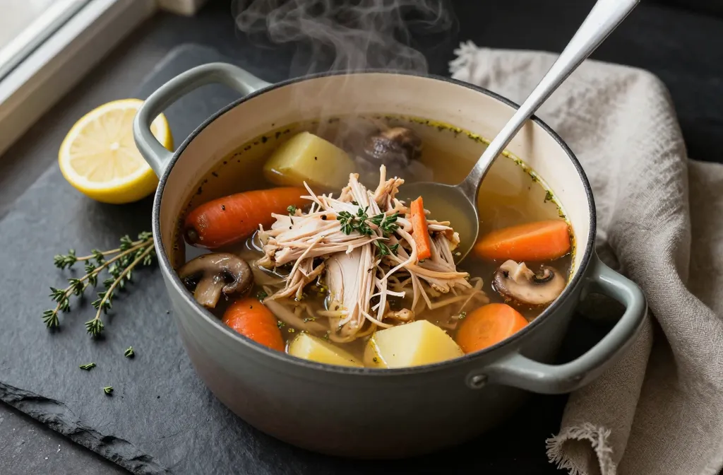 Viral Hack Leftover Chicken Simmered Into a Cozy Fall Soup in 20 Minutes