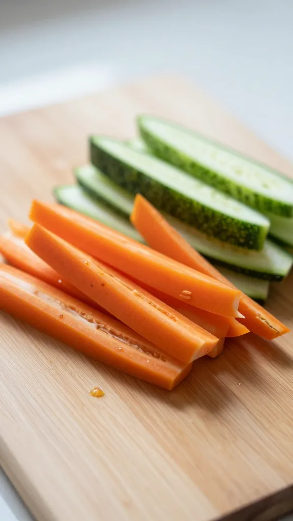 chopped fridge veggies on cutting board, vibrant, soft light