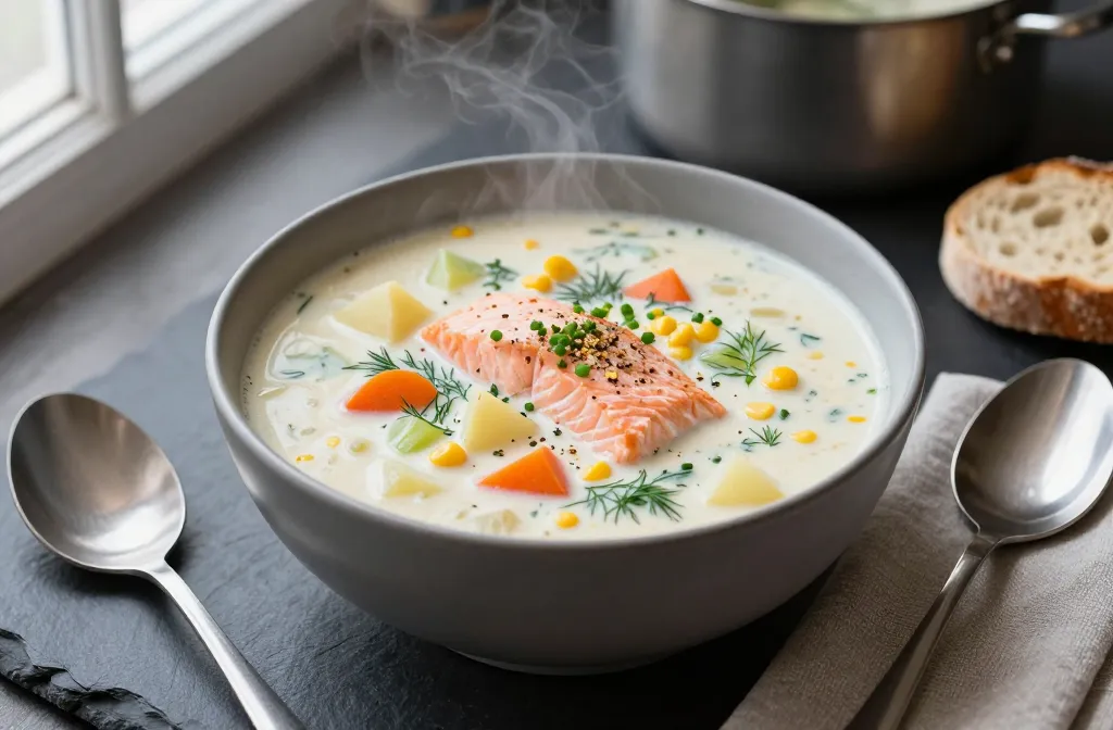 Viral Weeknight Hit Leftover Salmon Chowder — Budget-Friendly 20-Minute Dinner