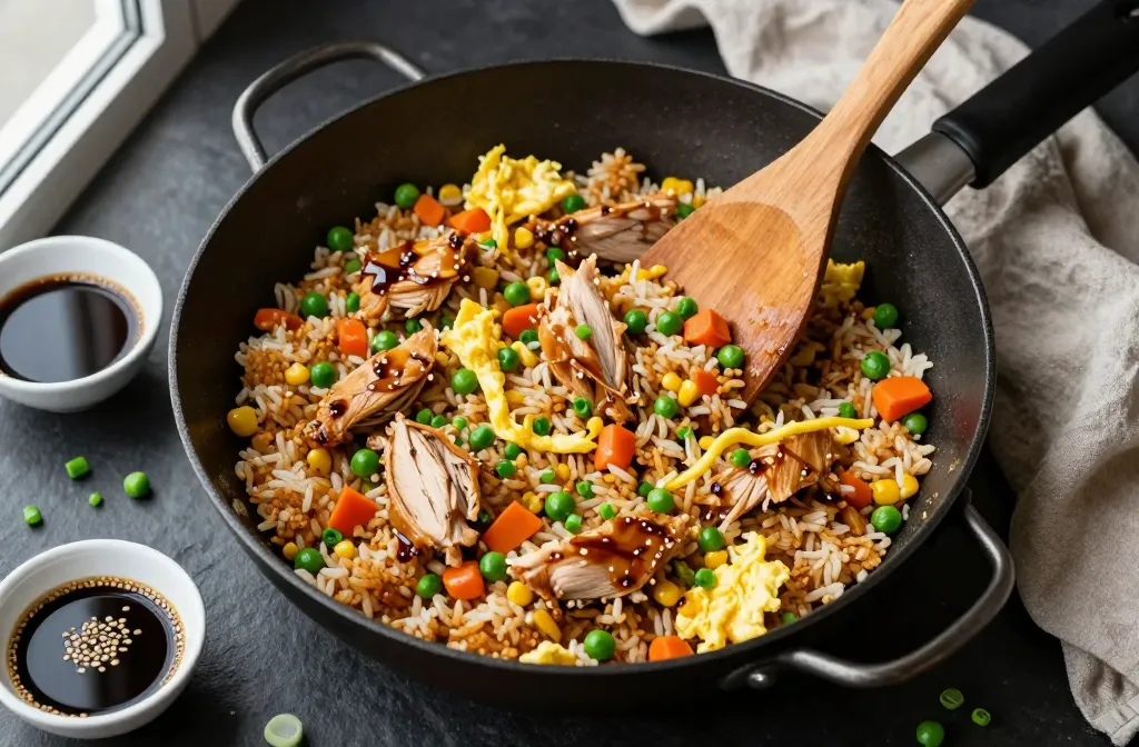 Craveable Leftover Turkey Fried Rice — Easy 20-Minute Dinner