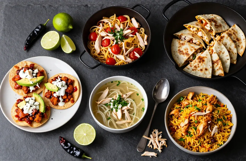 Leftover Shredded Chicken — 5 Easy Dinners in 20 Minutes Tonight