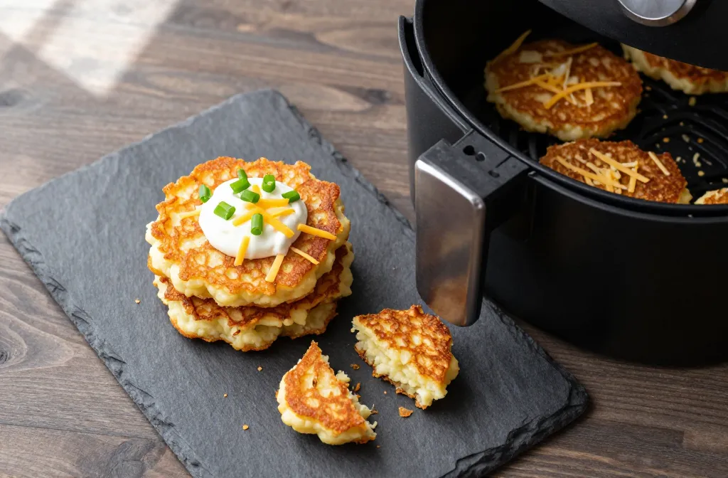 Crispy Leftover Mashed Potato Pancakes in the Air Fryer