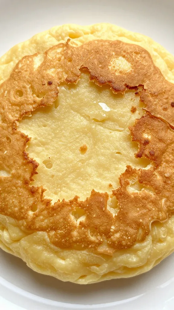 single potato pancake close-up, shatter-crisp edge, fluffy center