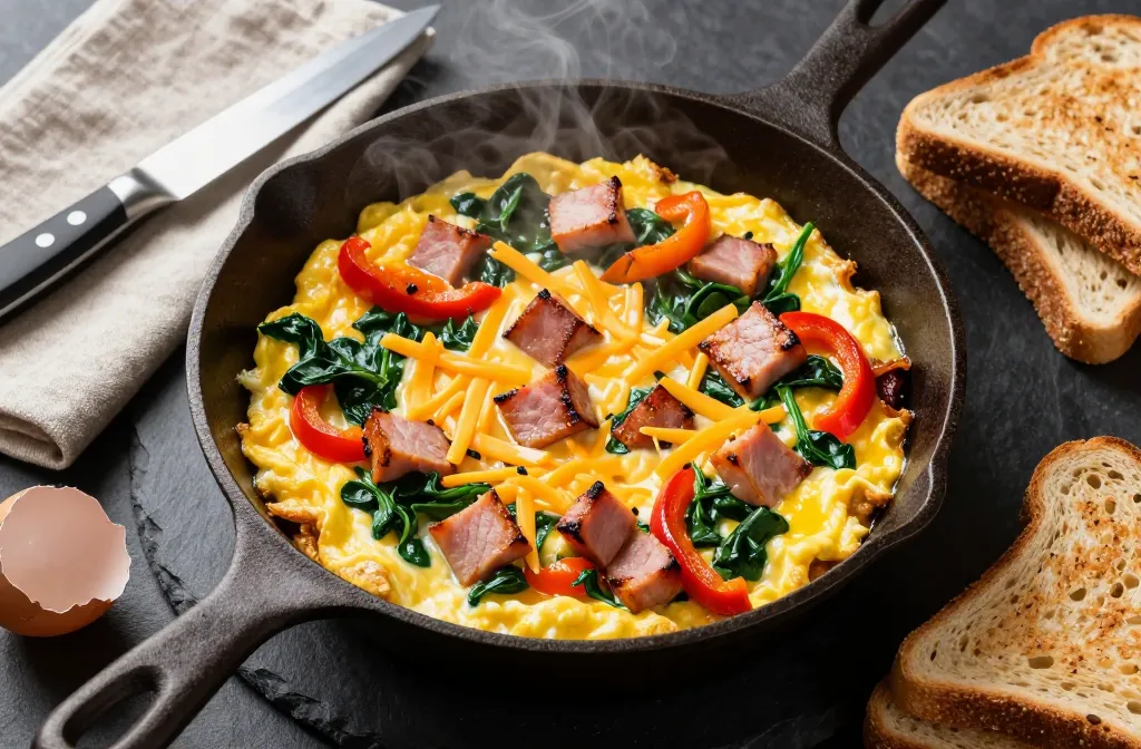 Craveable Leftover Ham and Eggs in 15 Minutes