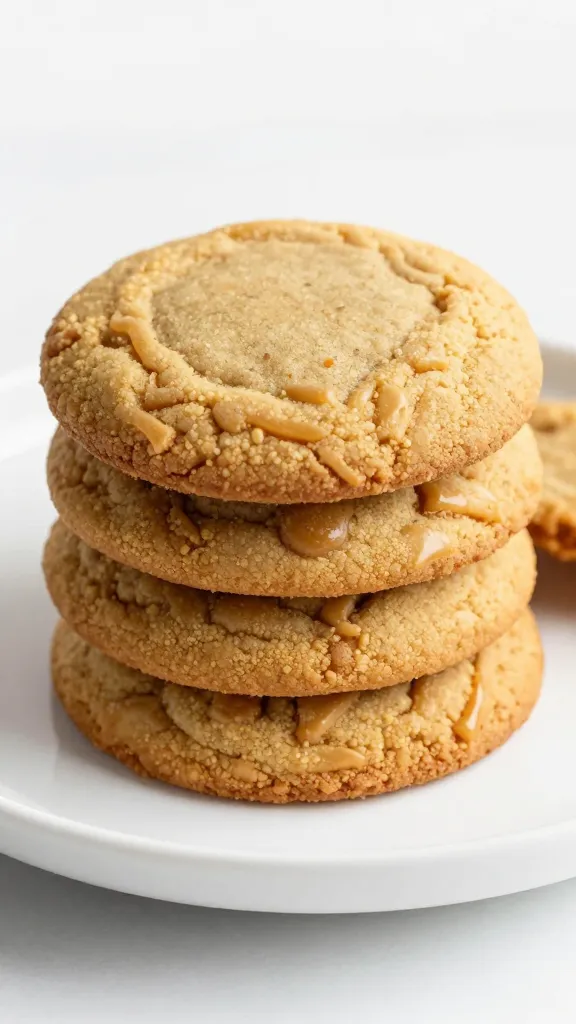 ginger molasses cookies stacked on white plate