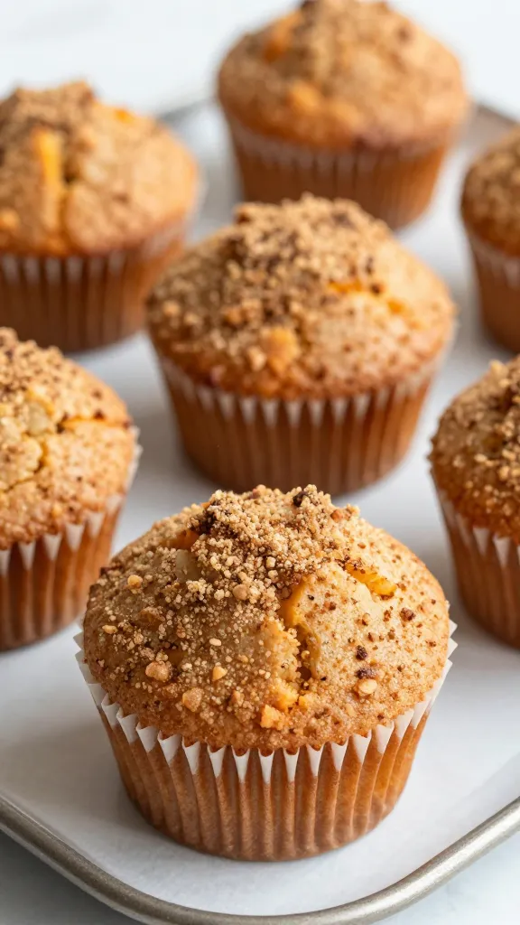 sweet potato muffins with cinnamon sugar topping, macro