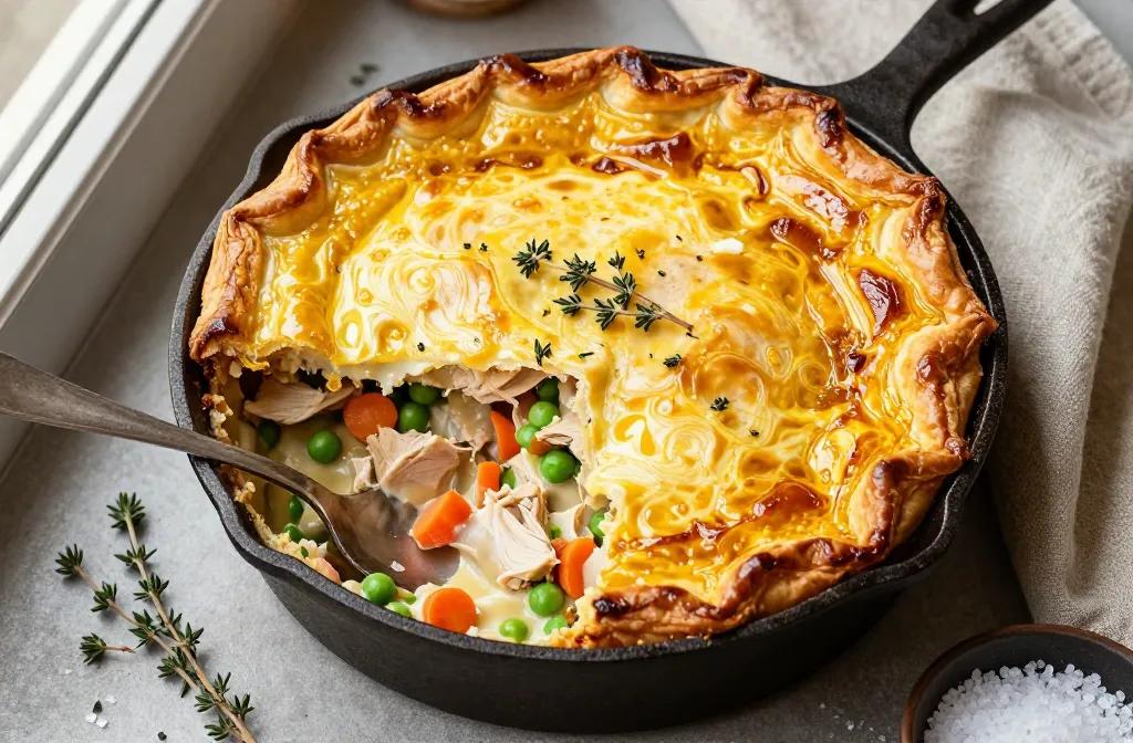 Crispy Comfort Leftover Turkey Pot Pie Recipe
