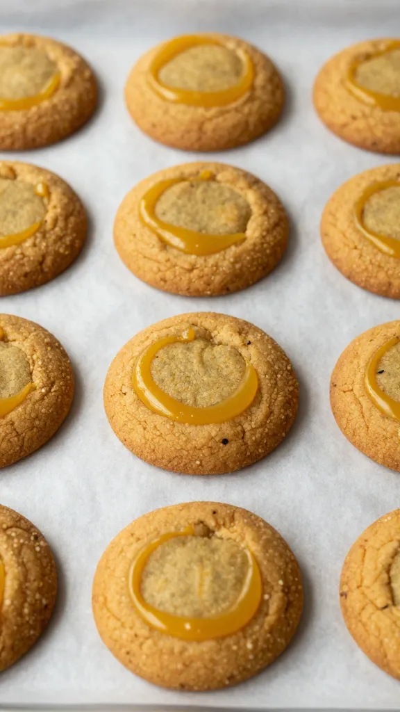 one-bowl brown butter pumpkin cookies on parchment